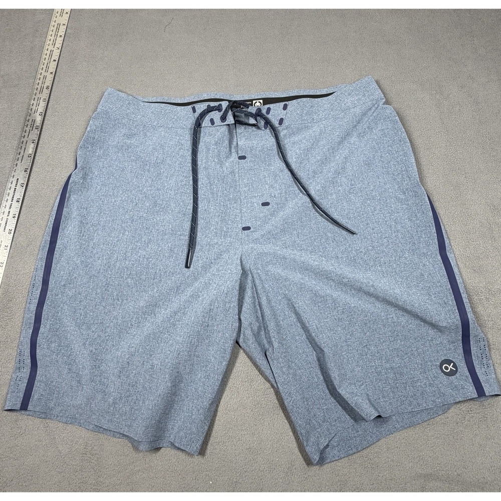 Outerknown Mens Boardshorts 33 Gray Lace Up Surfing Swim Trunks Shorts